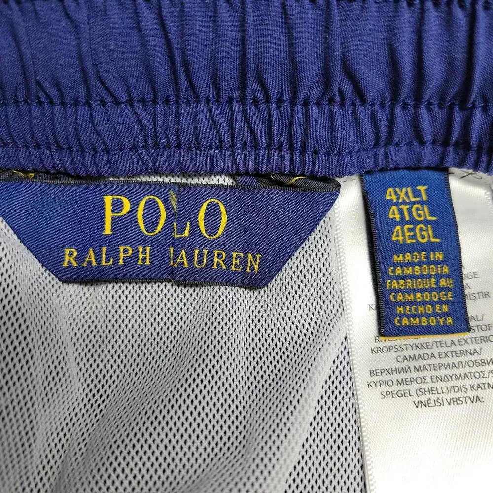 NWOT Polo Ralph Lauren Traveler Swim Trunks 4XLT Blue Pony Pockets Lined Shorts